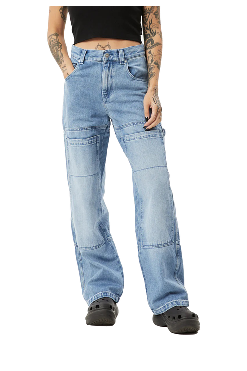 AFENDS MOSS HEMP DENIM CARPENTER JEANS