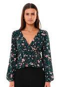 VENICE FLORAL SHIFT LS TOP