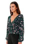 VENICE FLORAL SHIFT LS TOP