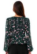 VENICE FLORAL SHIFT LS TOP