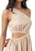 NAZERE PAISLEY 1 SHOULDER MAXI DRESS