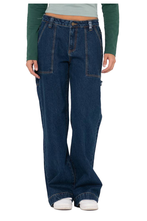 BILLIE LOW WIDE DENIM CARPENTER