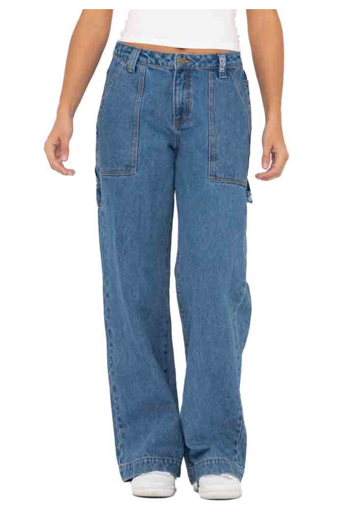 BILLIE LOW WIDE DENIM CARPENTER