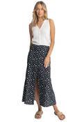 FLEUR FLORAL BUTTON FRONT MAXI SKIRT