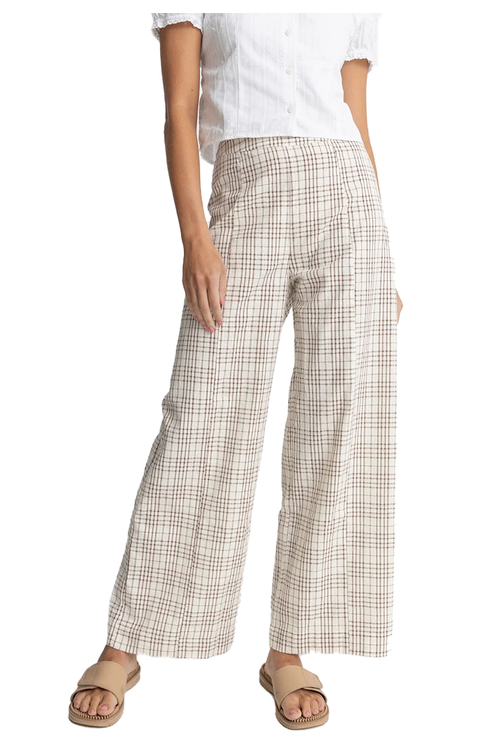 RUMI CHECK WIDE LEG PANT