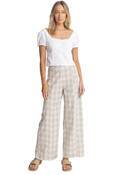 RUMI CHECK WIDE LEG PANT