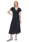 LIN-IN WRAP MIDI DRESS