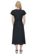 LIN-IN WRAP MIDI DRESS