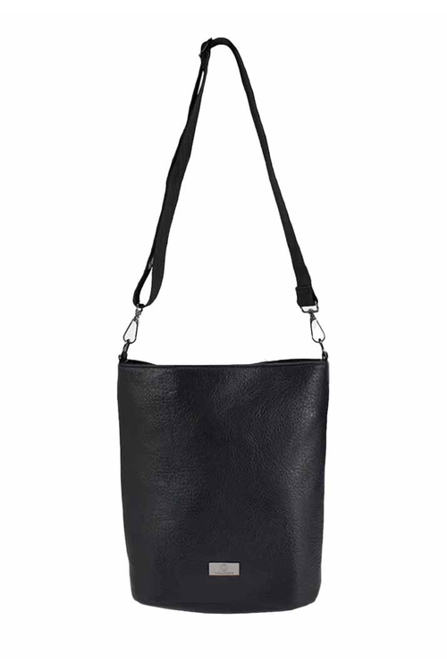 STRAPPED PU SHOULDER BAG