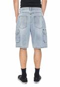 3D CARGO DENIM SHORT