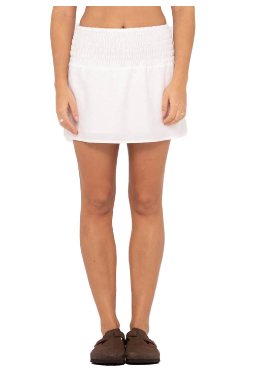 PALM SPRINGS SHIRRED MINI SKIRT