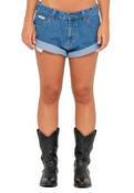 PHEONIX LOW RISE DENIM MINI SHORT