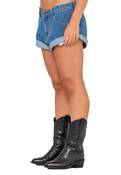 PHEONIX LOW RISE DENIM MINI SHORT