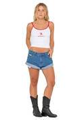 PHEONIX LOW RISE DENIM MINI SHORT