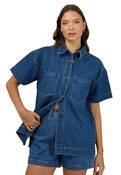 ALL ABOUT EVE SIMI DENIM SHIRT
