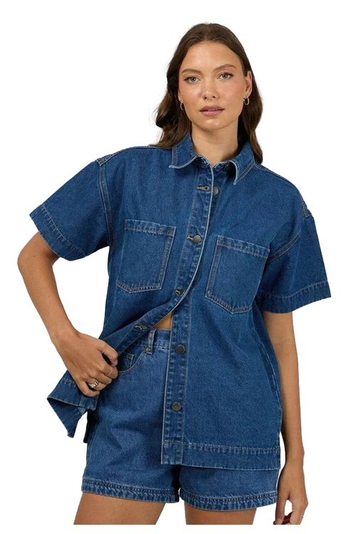 ALL ABOUT EVE SIMI DENIM SHIRT