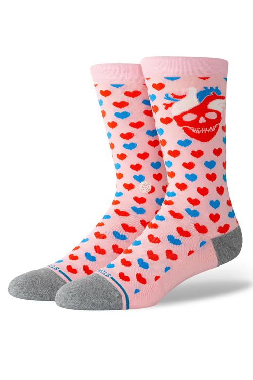 HEARTED CREW SOCK