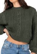 RUSTY FOLKTALE CROP CHUNKY KNIT