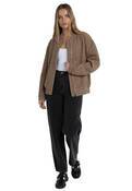 LUCA OVERSIZED CHECK BOMBER JACKET