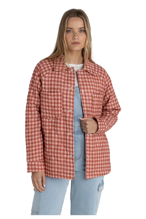 LOLA CHECK QUILTED JACKET