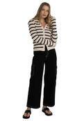 HIGHLINE STRIPE LONG SLEEVE KNIT TOP