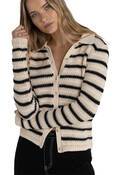 HIGHLINE STRIPE LONG SLEEVE KNIT TOP