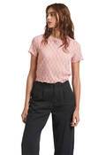 SHEER SLIM LACE SHORT SLEEVE TOP