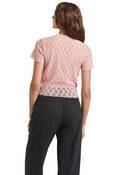 SHEER SLIM LACE SHORT SLEEVE TOP