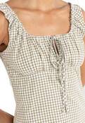 LOLA CHECK MAXI DRESS