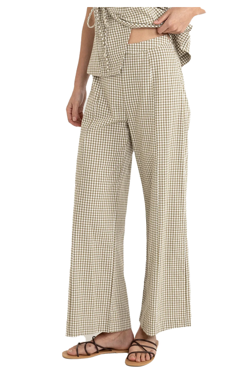 LOLA CHECK WIDE LEG PANT