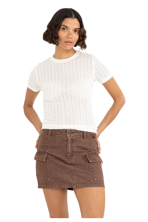 OJAI POINTELLE KNIT TOP