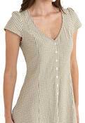LOLA CHECK CAP SLEVE MINI DRESS