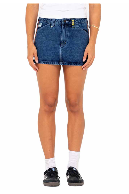 FLIP MOMMY LOW RISE MINI DENIM SKIRT