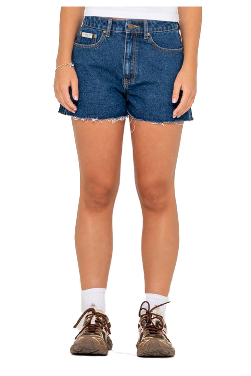 PENNY KICK FLARE DENIM SHORT 