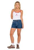 PENNY KICK FLARE DENIM SHORT 