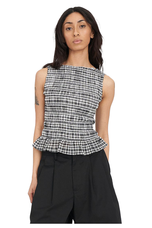 ROONEY GIGI SHIRRED TOP
