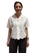 CORAL BAY SHORT SLEEVE WOVEN TOP