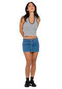 FLIP MOMMY LOW RISE MINI DENIM SKIRT