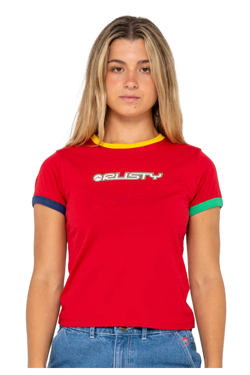 3 TONE CONTRAST RINGER BABY TEE