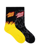 FLAMING STACK CREW SOCK 2 PACK
