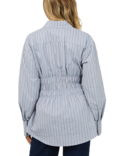 RUCHED STRIPE SHIRT
