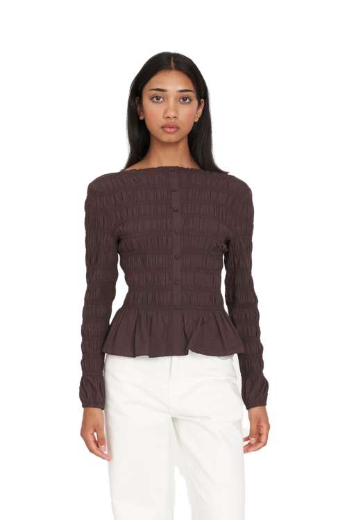 LS SHIRRED TOP
