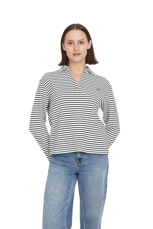 ALFIE STRIPE LS POLO