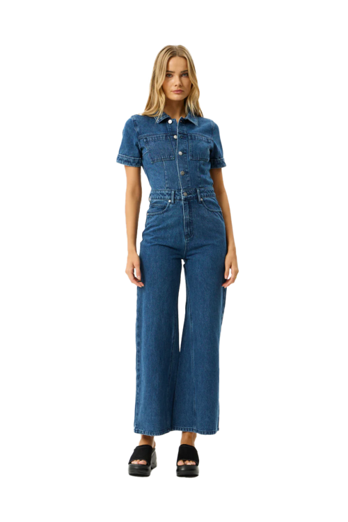 MIAMI DENIM FLARED JUMPSUIT