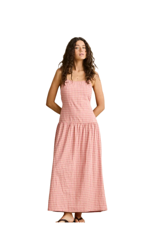 KIRRA CHECK MAXI DRESS