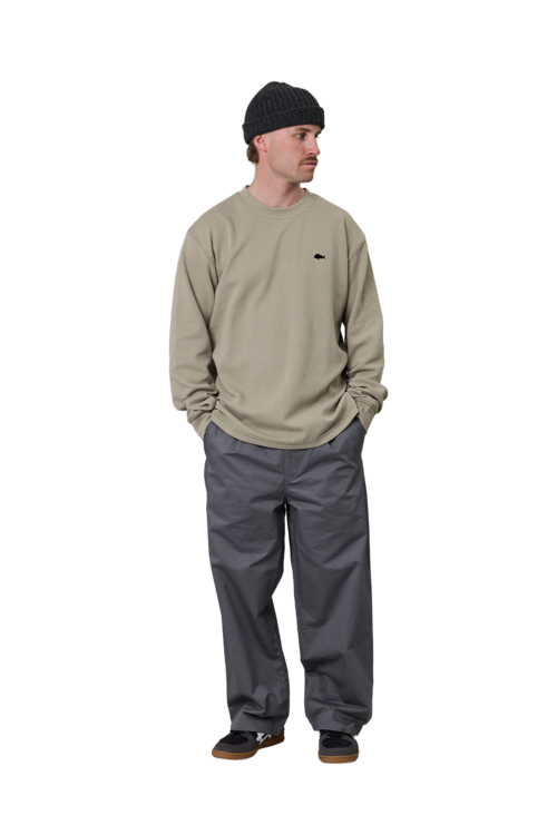 STAMP PIQUE LS TEE