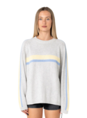 WHITE LINES LS CREW KNIT