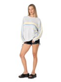 WHITE LINES LS CREW KNIT