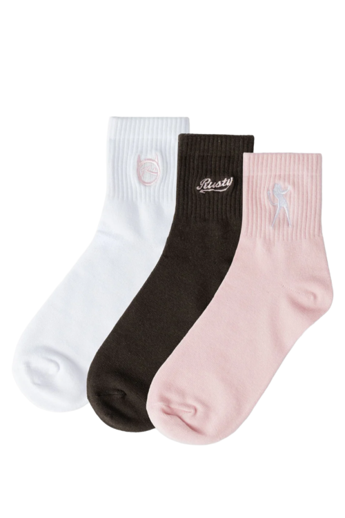 FANCY DAY CREW 3 PACK SOCKS