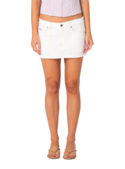 WORK IT LOW RISE MINI DENIM SKIRT